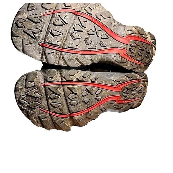 Teva Sandals Womens 7 Tanza Sports Strappy Hiking 1093489Y Grey Red Fabric Flats - Picture 6 of 7